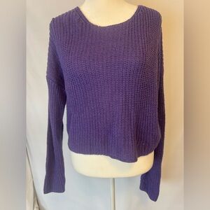 Forever 21 size Small, purple, lightweight, long sleeve sweater, tieback detail